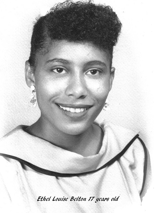 Ethel Louise Belton, high school photo.