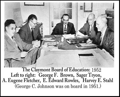 The Claymont Board of Education, 1952