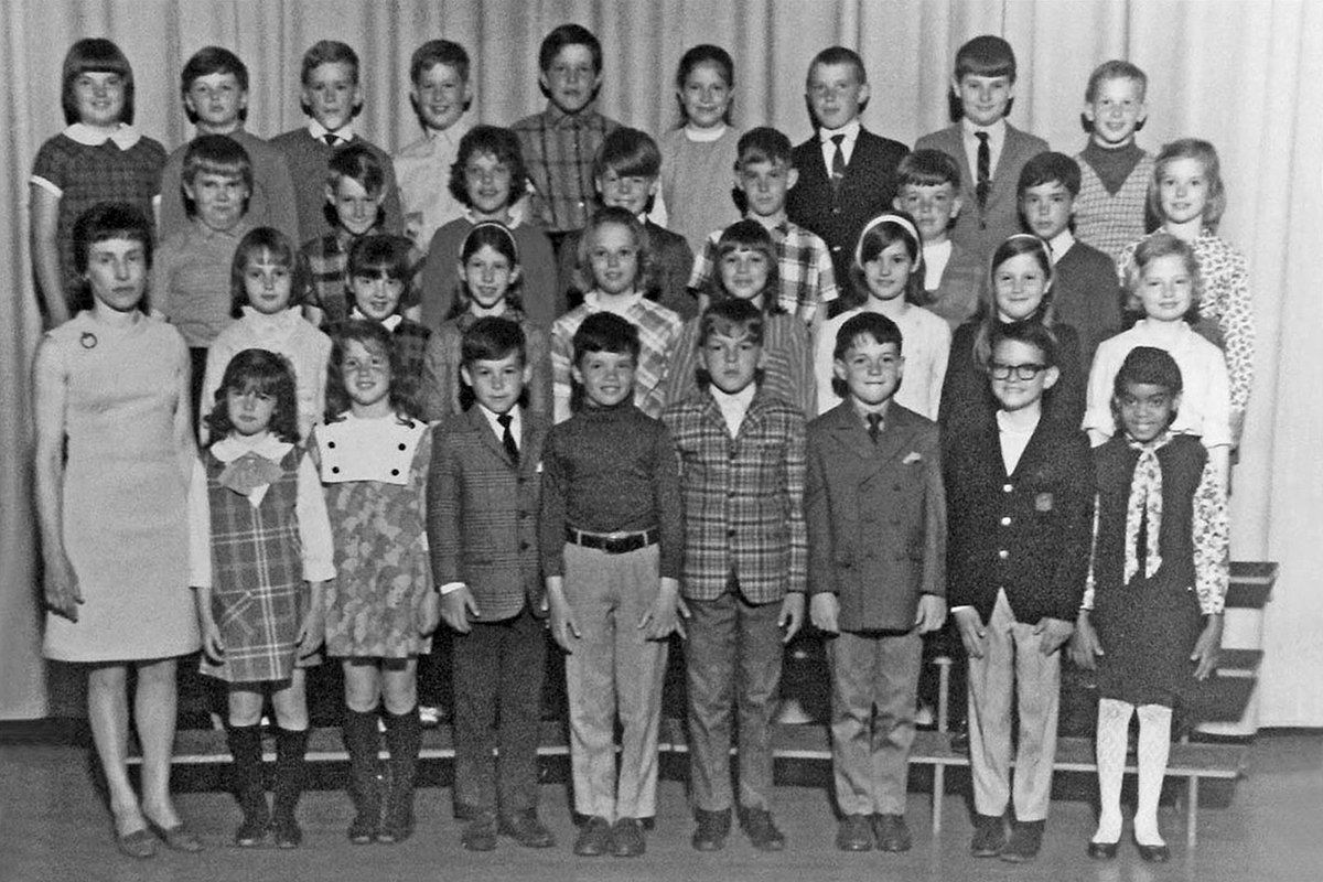 Claymont seventh grade class 1952-1953, Bernice Byrd lower right front row.